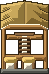 The Press, a wooden screw press under a thatched roof