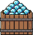 The Gem Crate, a wooden crate of gems