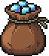 The Gem Pouch, a small leather bag of gems